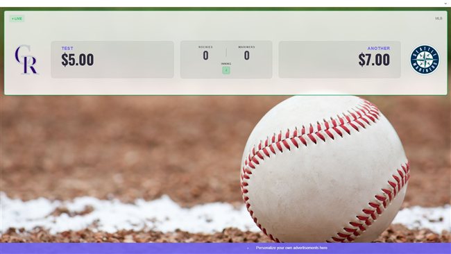 1 MLB message display